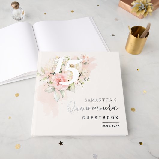 15th Birthday Quinceanera Celebration ゲストブック (正面見開き)