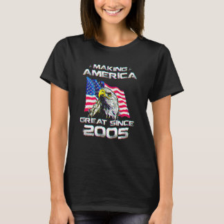 15th Birthday Usa Flag Making America Great Since  Tシャツ