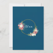 15th Crystalの結婚バラ金ゴールドフレーム 招待状 (裏面)