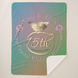 15th Crystal 結婚's Anniversary Sherpa Blanケット シェルパブランケット