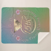 15th Crystal 結婚's Anniversary Sherpa Blanケット シェルパブランケット (正面(横))