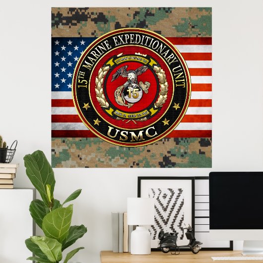 15th Marine Expeditionary Unit (15th MEU) [3D] ポスター (ホームオフィス)