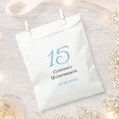 15th quinceanera birthday blue black bold letter n フェイバーバッグ (クリップ留めされた状態)