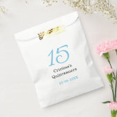 15th quinceanera birthday blue black bold letter n フェイバーバッグ (封をした状態)