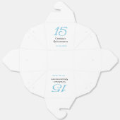 15th quinceanera birthday blue black bold letter n フェイバーボックス (見開き)