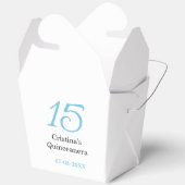 15th quinceanera birthday blue black bold letter n フェイバーボックス (見開き)