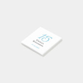 15th quinceanera birthday blue black bold letter n ポストイット (アングル)