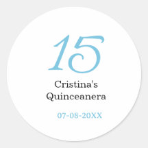 15th quinceanera birthday blue black bold letter n