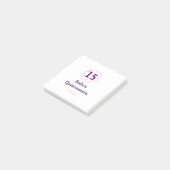 15th quinceanera happy birthday pink purple date ポストイット (アングル)