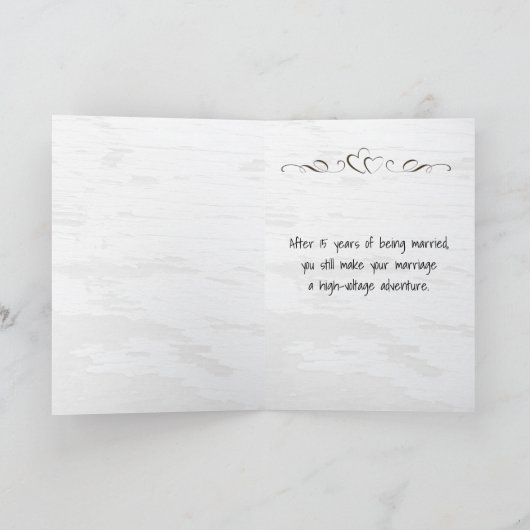 15th Wedding Anniversary Electrical Socket  カード (内部)