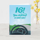 16おもしろい歳の誕生日カード カード (黄色い花)