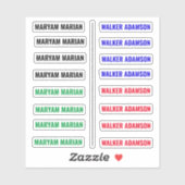 16のラベルのセットカラフル、透明名のシール シール (シート)