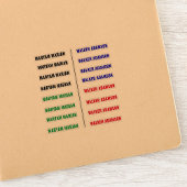 16のラベルのセットカラフル、透明名のシール シール