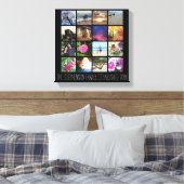 16の丸いコーナー写真コラージュまたはInstagram キャンバスプリント (インサイチュ (寝室))