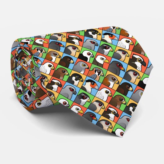 16の北アメリカの猛禽のプロフィール(タイルを張られる) ネクタイ (ロール)