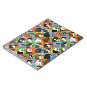 16の北アメリカの猛禽のプロフィール(タイルを張られる) ノートブック (左側)