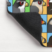 16の北アメリカの猛禽のプロフィール(タイルを張られる) マウスパッド (コーナー)