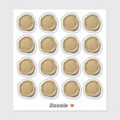 16の封結婚筒の金ゴールドフェイクワックスシール シール (シート)