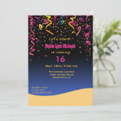 16の誕生日の招待状は菓子をパーティを楽しもう 招待状 (スタンド正面)