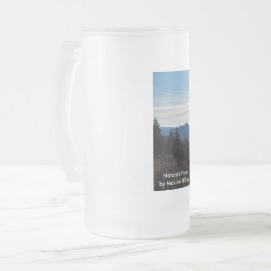 16のOZの曇らされたガラスのマグ フロストグラスビールジョッキ (正面左)