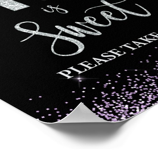 16は甘いトリートメント誕生日サイン ポスター (角)