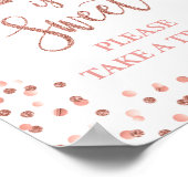 16は甘いPlease Take a Treatバラ金ゴールド標識 ポスター (角)