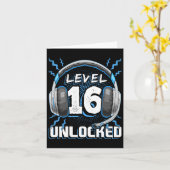 16アンロックビデオゲーム16誕生日PcゲームGif カード (黄色い花)