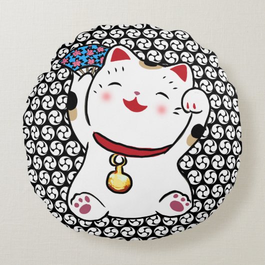 16インチザブトンクッ日本のション ラウンドクッション (正面)