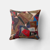 16インチヴィンテージパッチワーク熱狂するキルトパターエレガントン クッション (裏面)