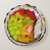 16インチ座布団ク日本のッション寿司 ラウンドクッション (裏面)