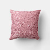 16インチx16インチ装飾用クッションバラ金ゴールドグリッター クッション (裏面)