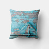 16インチx16インチ装飾用クッションブルーウッドバーンドアブーツアクー クッション (裏面)