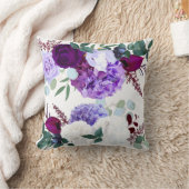 16インチx16インチ装飾用クッションラベンダーハイビスカス クッション (ブランケット)