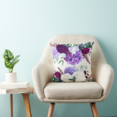 16インチx16インチ装飾用クッションラベンダーハイビスカス クッション (椅子)