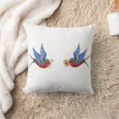 16インチx16インチ装飾用クッション伝統的バードタトゥスパー クッション (ブランケット)