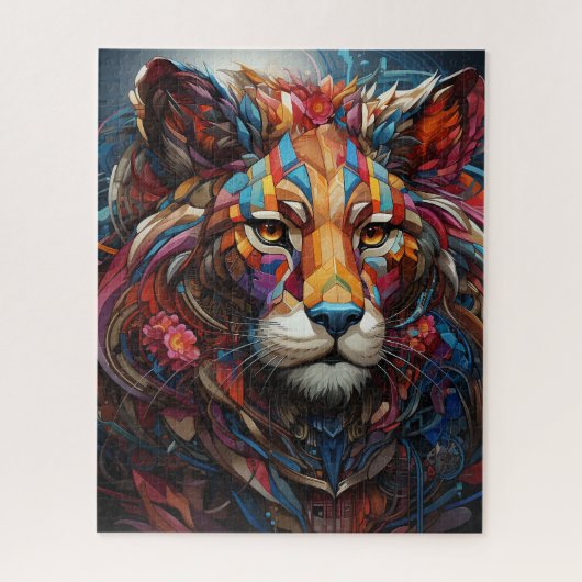16インチx 20インチカラフルライオン、520個、ジグソーパズル ジグソーパズル (縦)