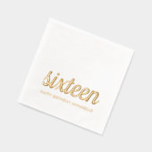 16エレガント誕生日ゴモダンールナプキンス 箔ナプキン (左)