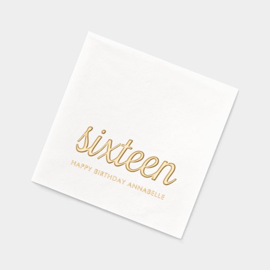 16エレガント誕生日ゴモダンールナプキンス 箔ナプキン (左)