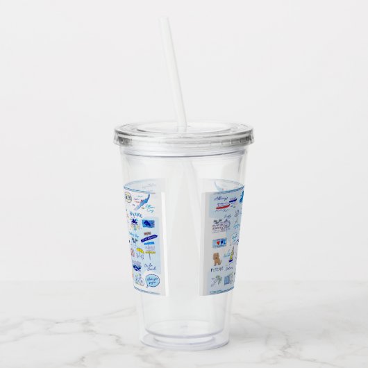 16オズアクリル製タンバー「ホープタウンのABC」 アクリルタンブラー (左)