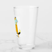 16オズ。犬と猫の抱き合い付きピントガラス タンブラーグラス (左)