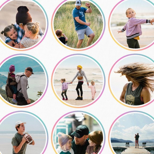 16カスタム枚の写真とカラーレインボーグラデーション 壁紙 (クリエイターアップロード済み)