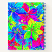 16カラフル歳のノートブック向け虹色の花 ノートブック (裏面)