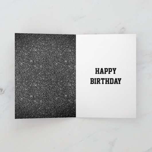 16クールパーソナライズされた歳の誕生日カード カード (内部)