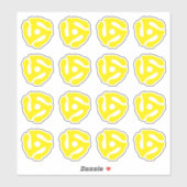 16クールレトロヴィンテージ黄45スペーサーDJ シール (シート)