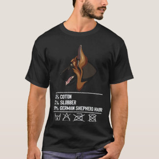 16コットンのよだれかけ ジャーマンシェパード 髪の毛 ジャーマンシェパード Tシャツ