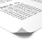 16スタイリッシュ表結婚座表 ポスター (角)