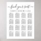 16スタイリッシュ表結婚座表 ポスター (正面)