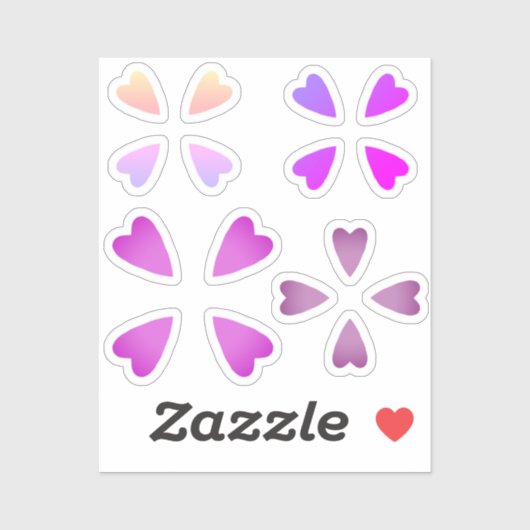 16スモールハート シール (シート)