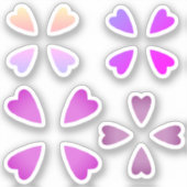 16スモールハート シール (正面)