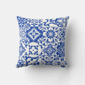 16タイルのセット青、白のアズレジョス。オリジナル クッション (裏面)